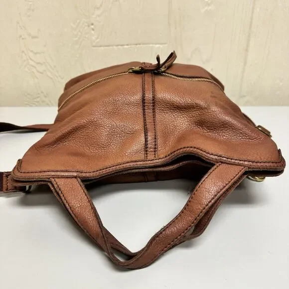 Fossil Erin Foldover Tote Shoulder Crossbody Bag Satchel Hobo Leather - Picture 6 of 16